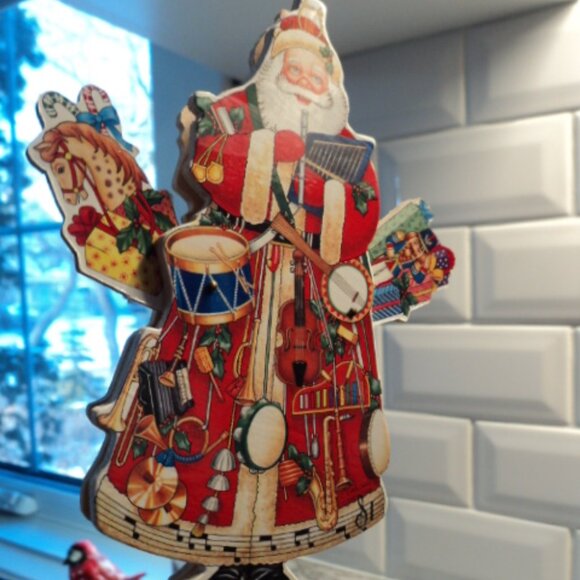 vintage Christmas wooden pull string ornament - Picture 2 of 4